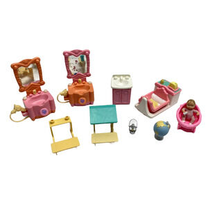 Vintage Dollhouse Furniture Plastic Hair Dresser Stations Baby Girl Lot of 10